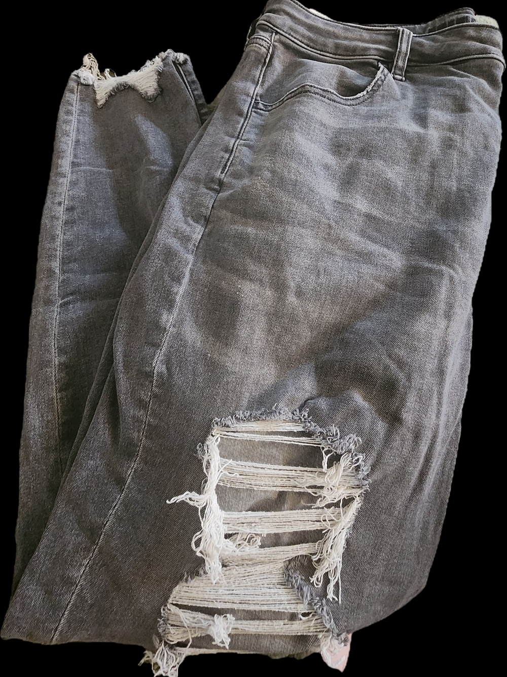 American Eagle Outfitters Women's Skinny Ripped Gray Jeans